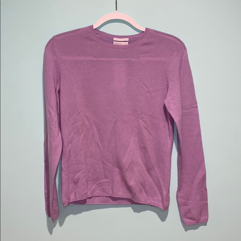 Charter Club Cashmere Purple Top